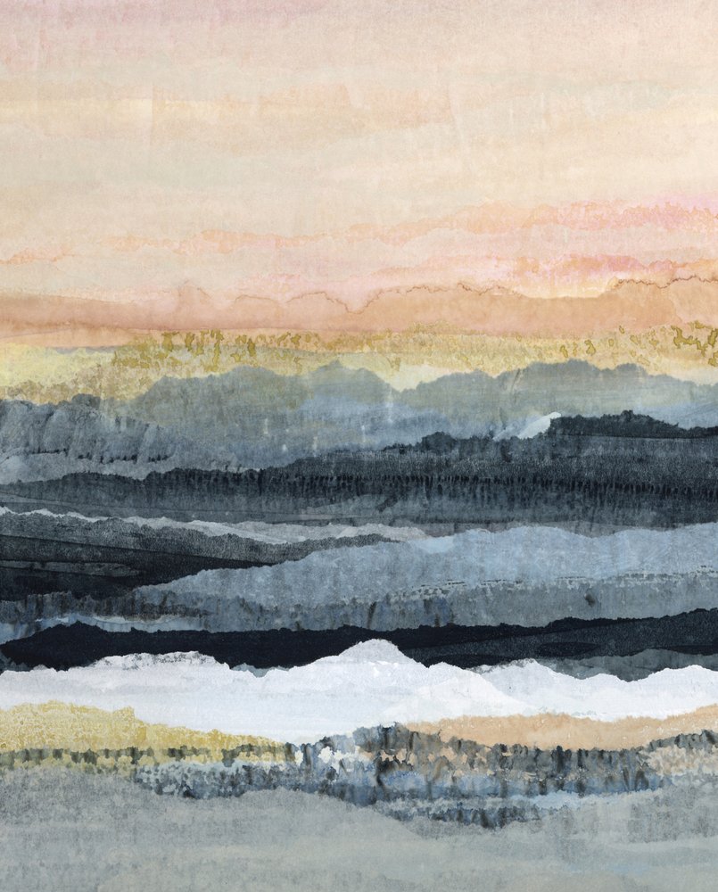 Rustige abstracte bergen door Lara Eckerman