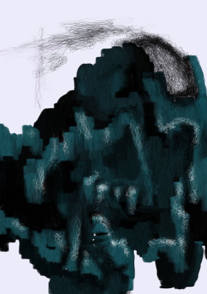 Donkere abstracte pieken door Lembayung senja studio [Vintage Poster]