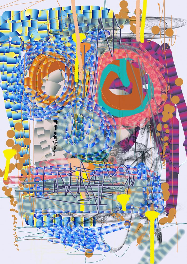 Levendige abstracte geometrie door Lembayung senja studio [Vintage Poster]