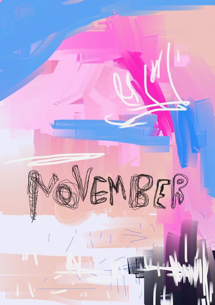 Levendig november - Abstract door Lembayung senja studio [Vintage Poster]