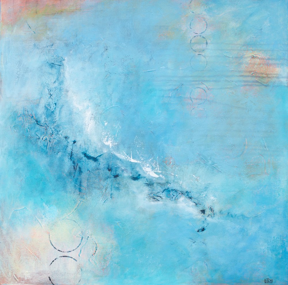 Vloeibaar blauw – Abstract door Lillian Christiansson