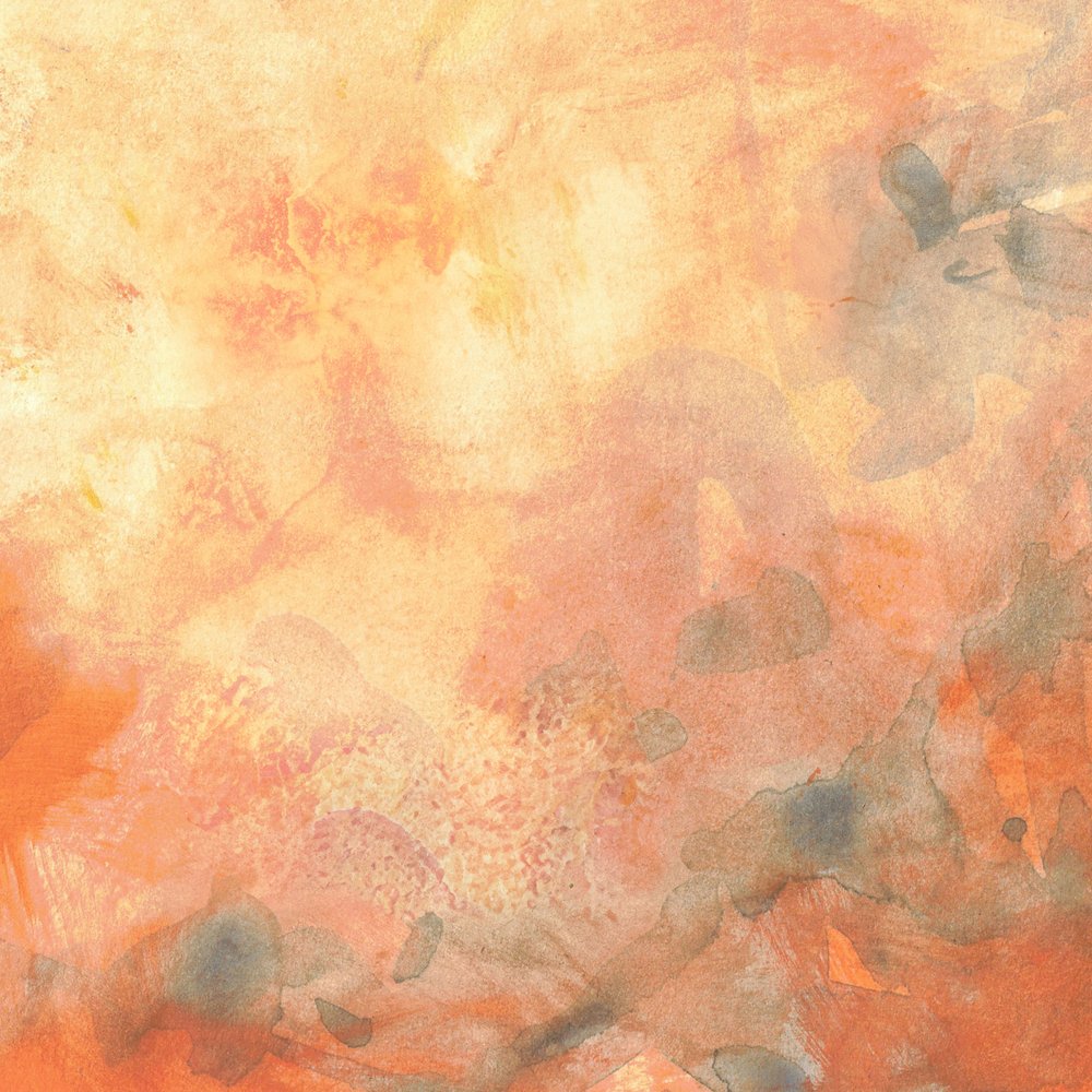 Golden Peach Watercolor Flow door Lori Ann Folz