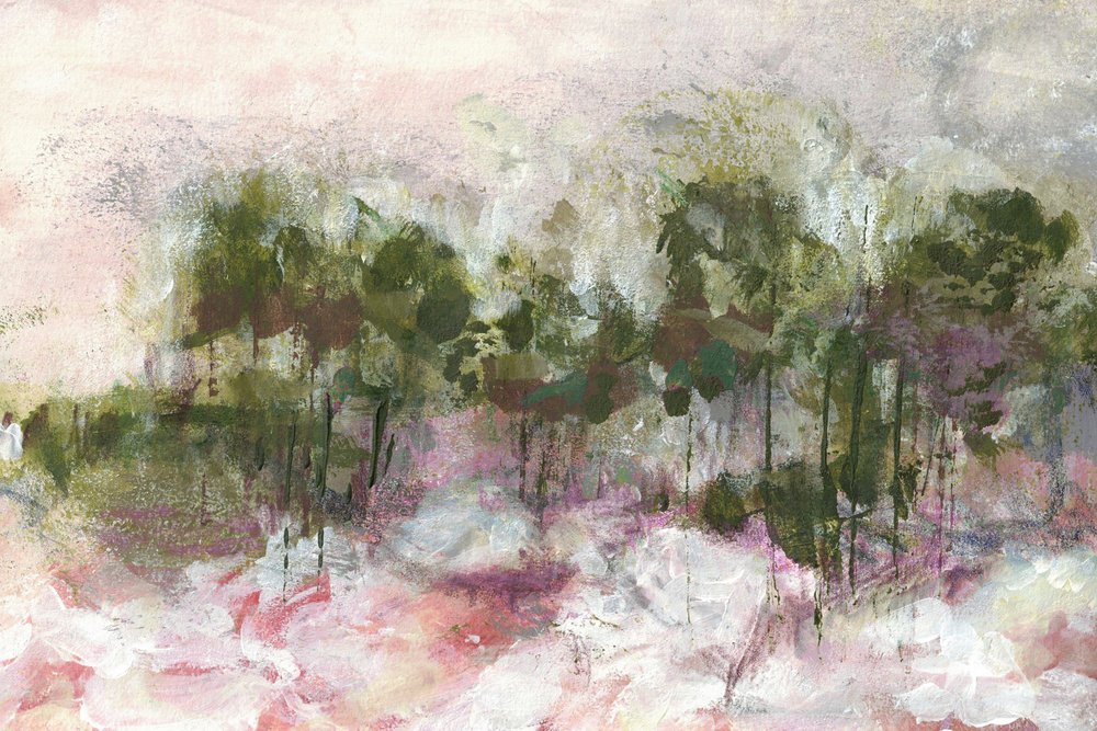 Mistig roze bos door Lori Ann Folz