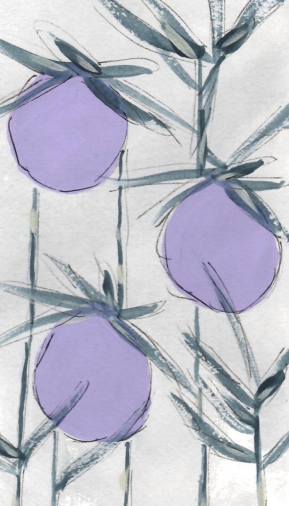 Paarse botanische vruchten door Lori Ann Folz