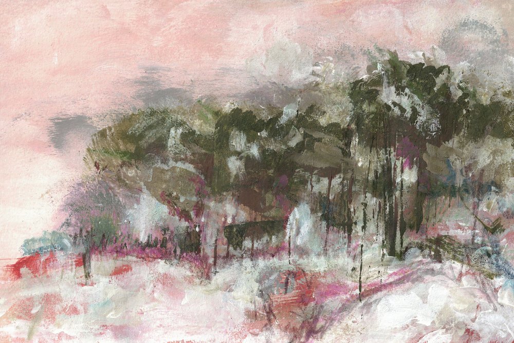 Sereen roze landschap door Lori Ann Folz