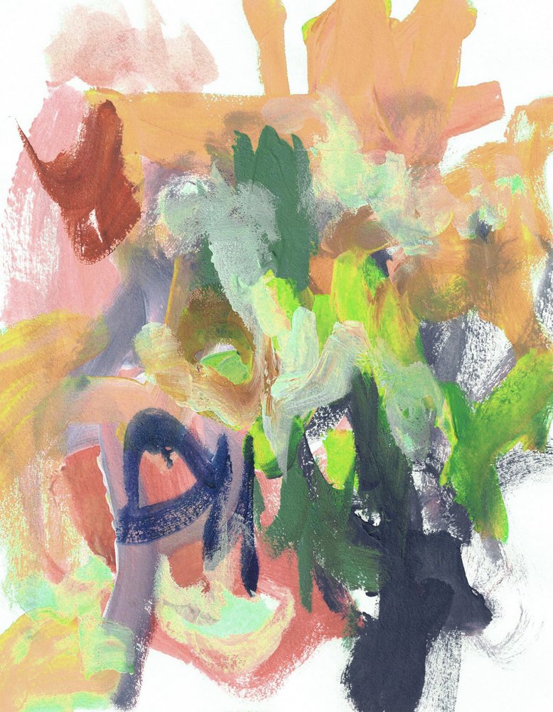Levendige abstracte penseelstreken door Lori Ann Folz