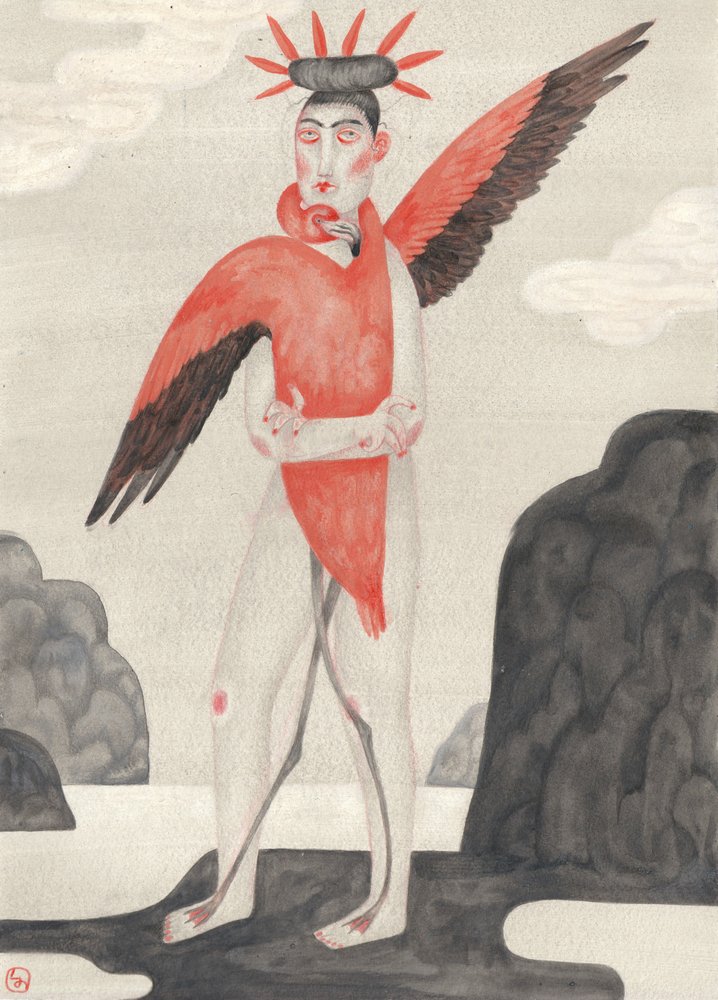 Flamingo Dream-beeldje door Luca di Napoli