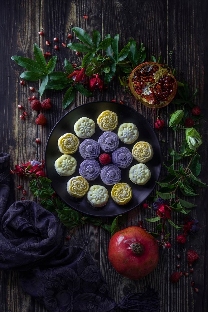 Herfst-mooncakes met granaatappels door Lydia Jacobs