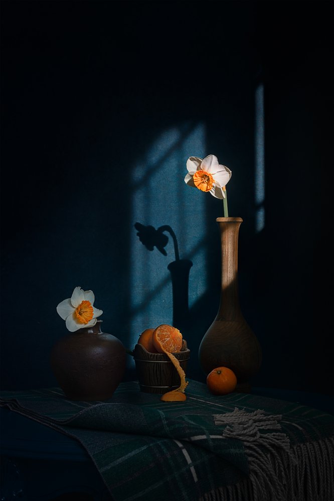 Narcissen en citruskleurige schaduwen door Lydia Jacobs