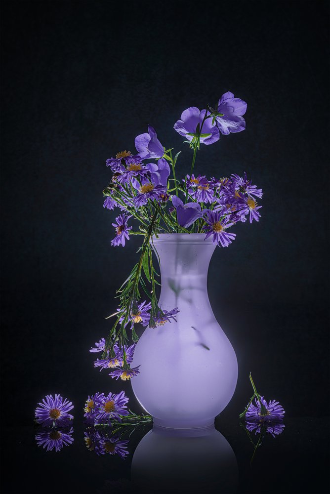 Elegante bloemenreflectie door Lydia Jacobs