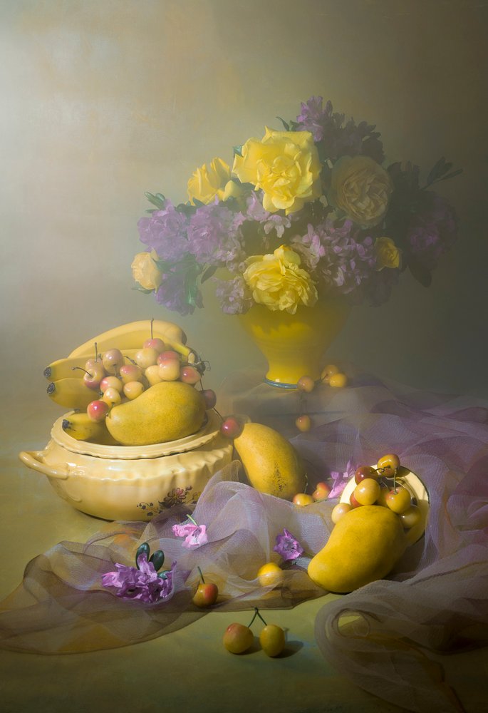 Elegante vruchten en bloemen door Lydia Jacobs