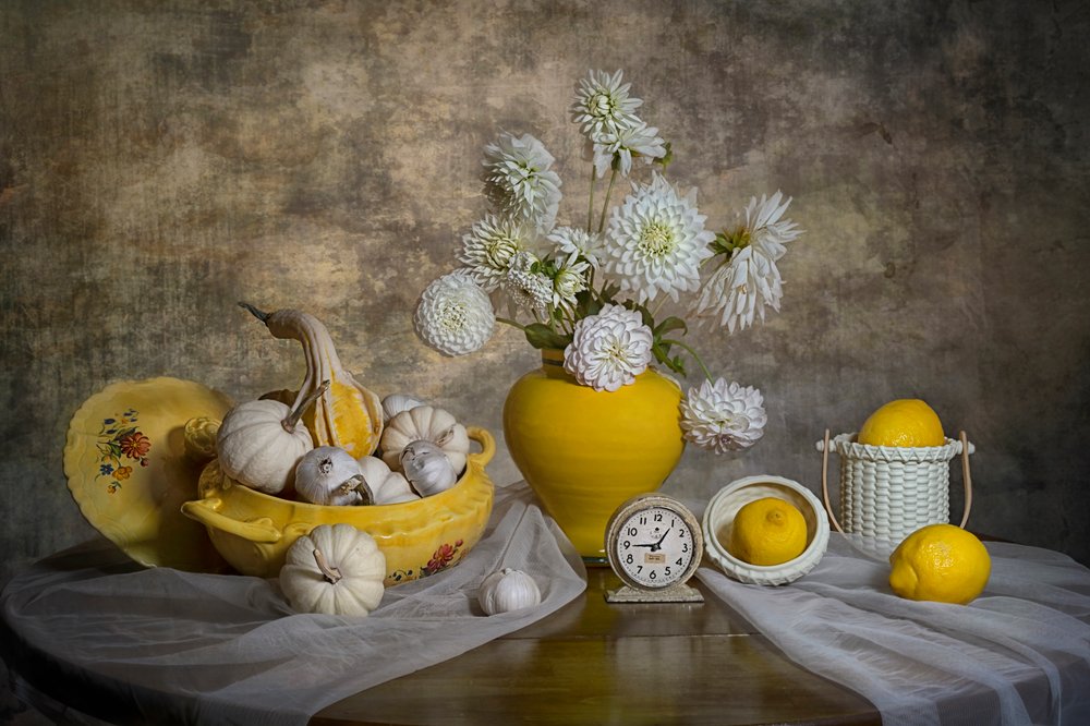 Citroenen Dahlia’s Oogst door Lydia Jacobs