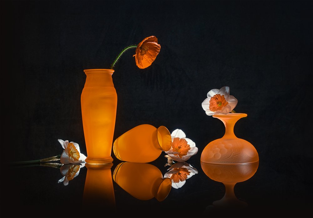 Stilleven met sinaasappelbloesems door Lydia Jacobs