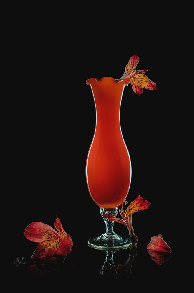 Levendig stilleven met alstroemeria’s door Lydia Jacobs