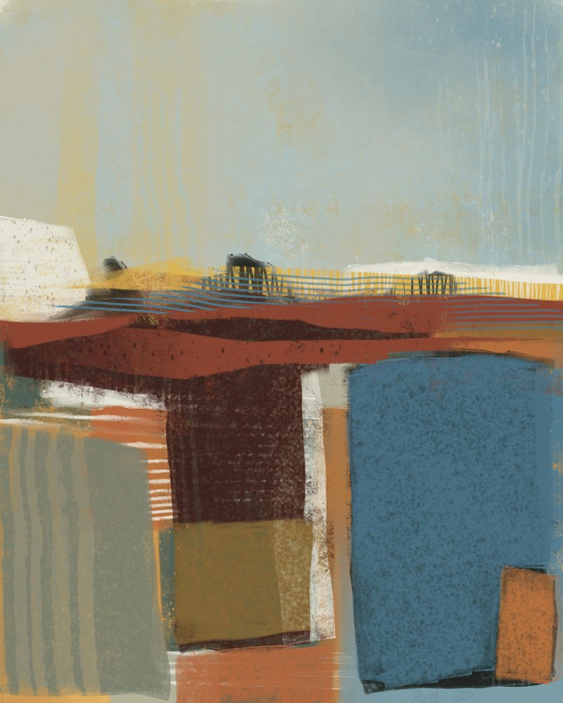 Abstract veldlandschap door MANSI SAXENA