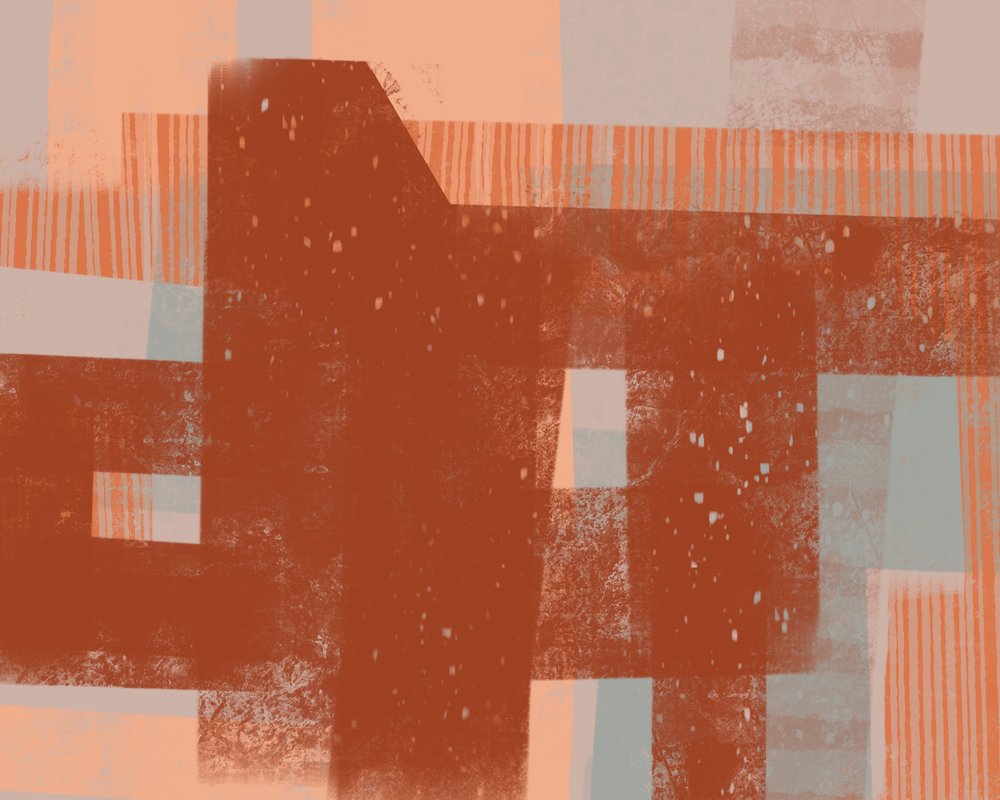 Rust Geometrische lagen door MANSI SAXENA