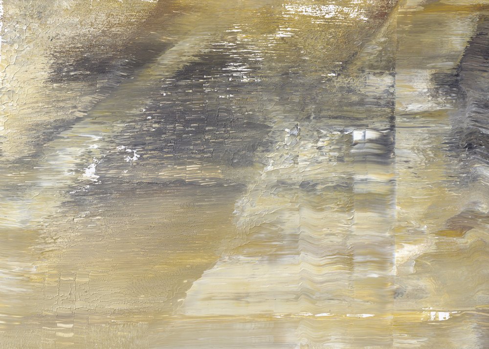 Abstract goudgrijze wassing door Maira Ribena