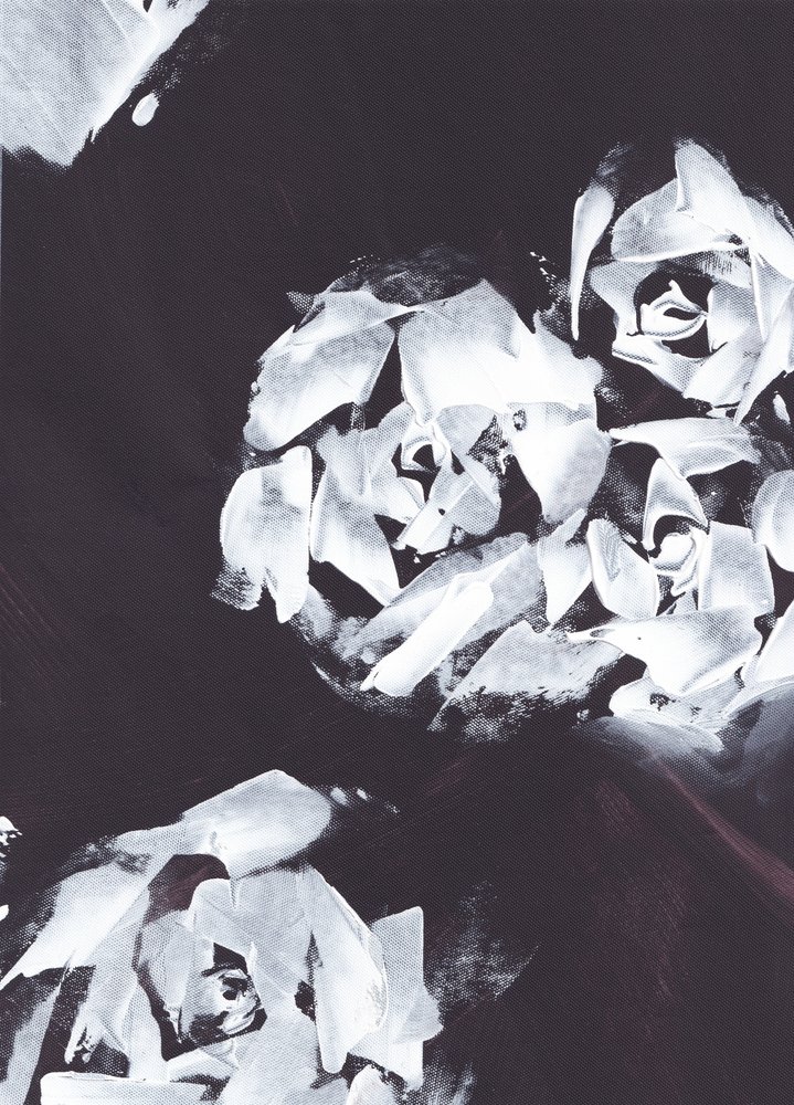 Abstracte witte bloemen door Maira Ribena