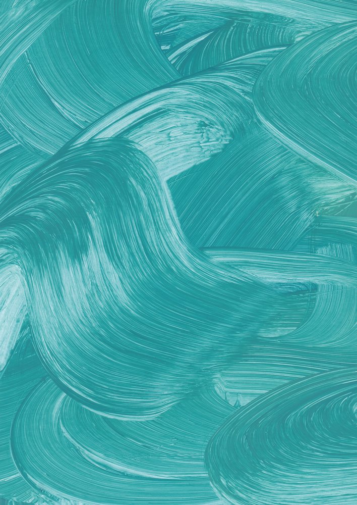 Vloeiende blauwgroene penseelstreken door Maira Ribena