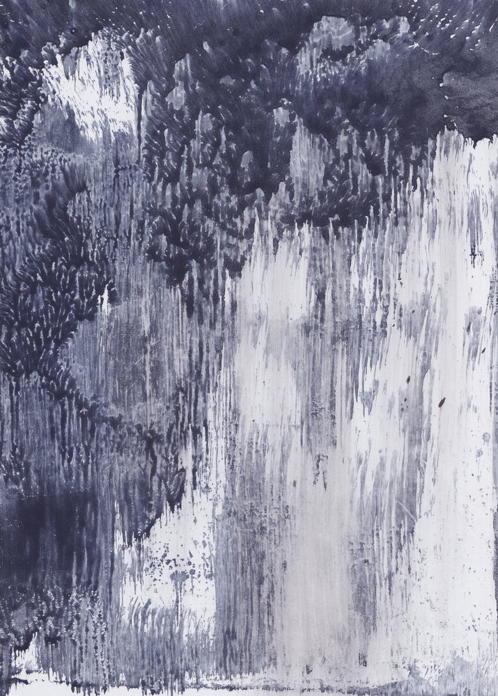 Indigo: vloeiend abstract door Maira Ribena