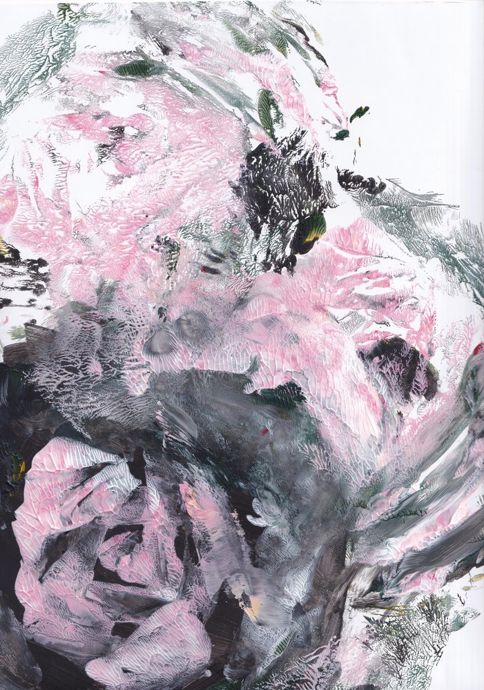 Roze Grijs Dynamisch Abstract door Maira Ribena
