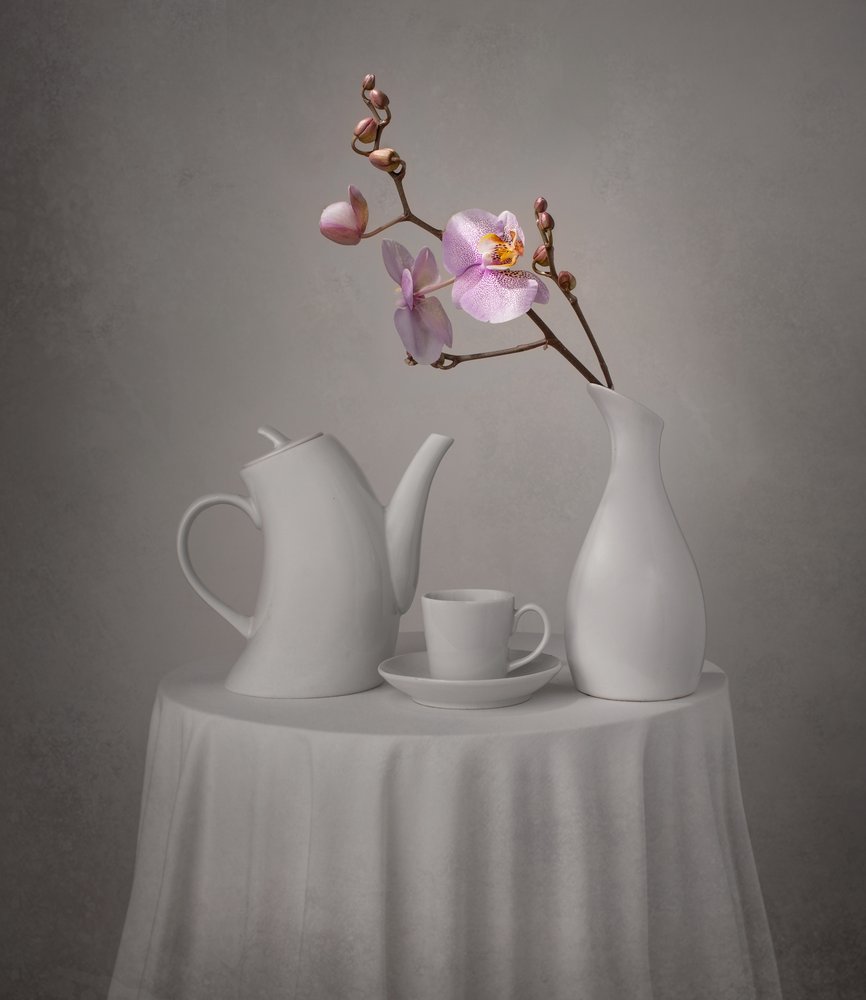 Roze Orchidee-theetijd door Margareth Perfoncio