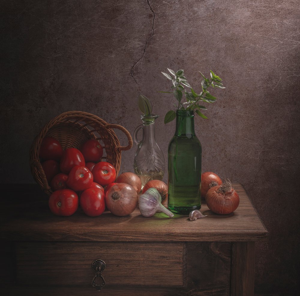 Ingrediënten voor een rustieke keuken door Margareth Perfoncio