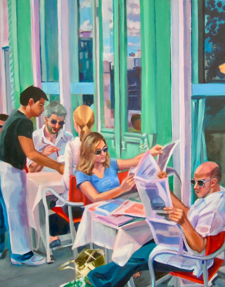 Het leven in een terrascafé door Maxine Shore