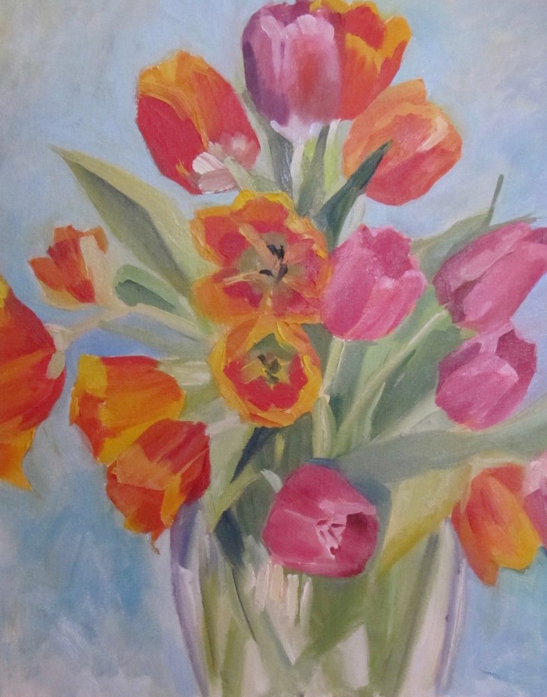 Kleurrijke lentetulpen door Maxine Shore