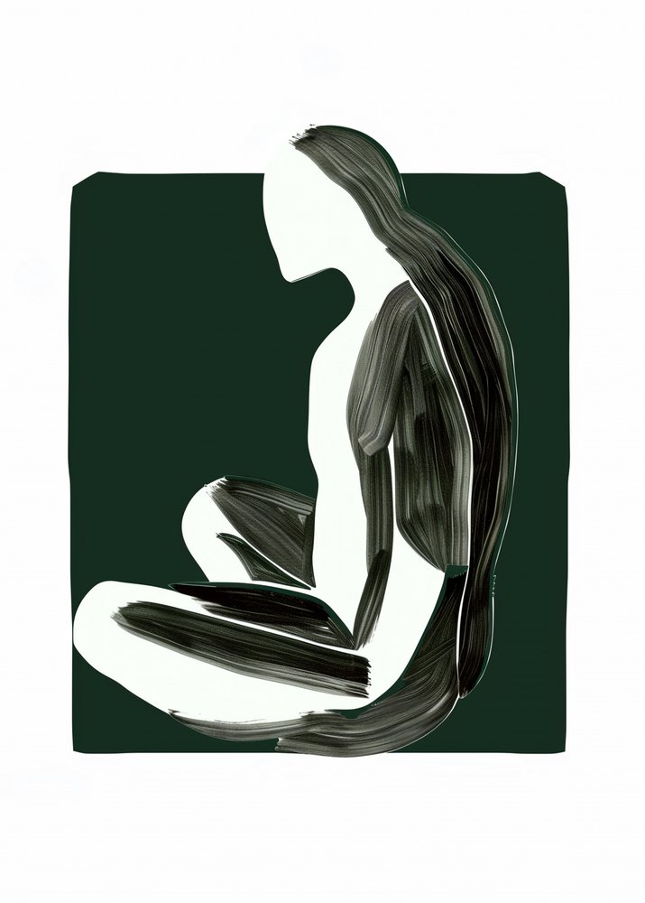 Rustige zittende figuur door May Hilma