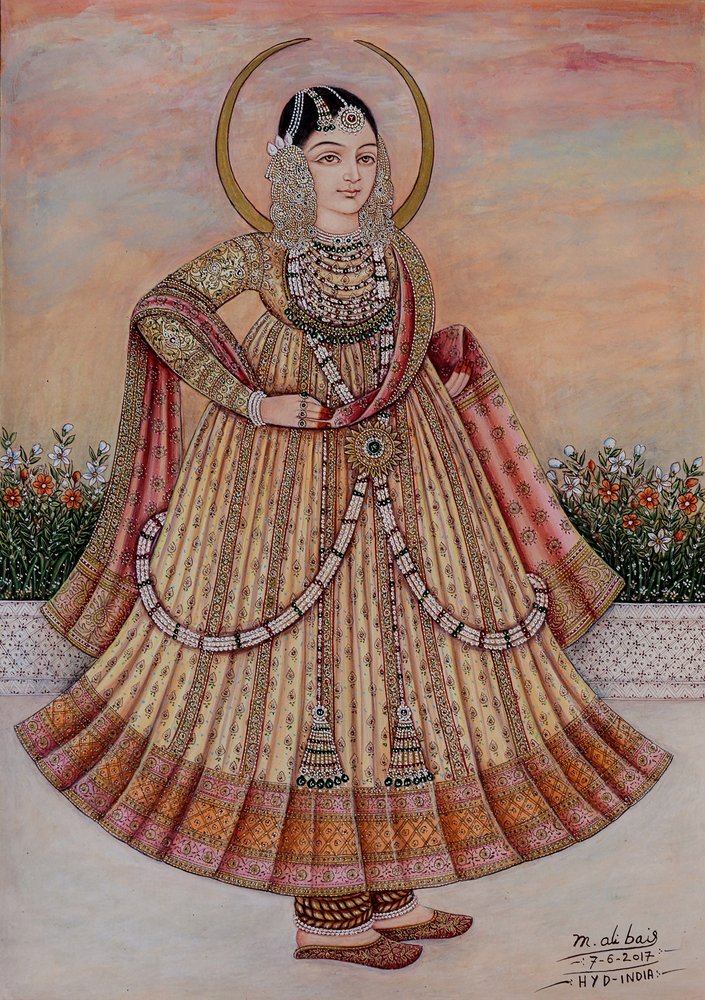 De elegante Indiase koningin door Mirza Baig