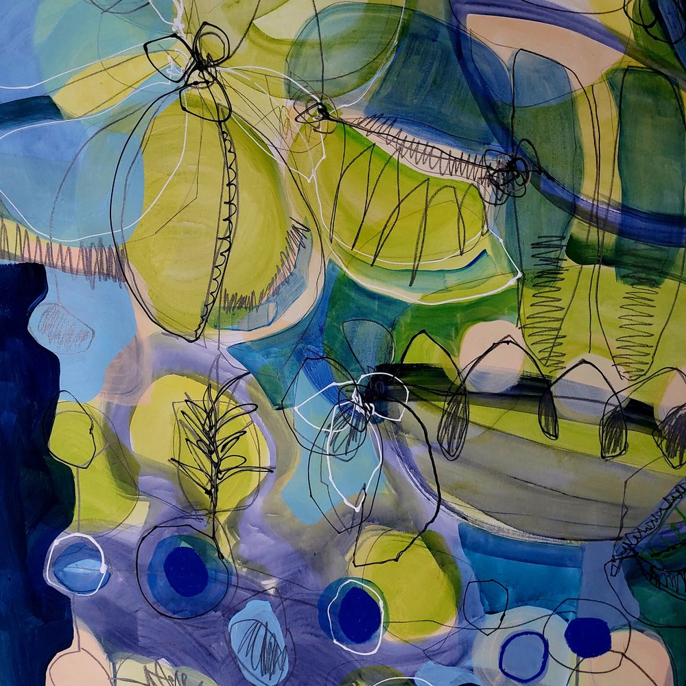Abstract Garden Flow door Monika Riethmueller