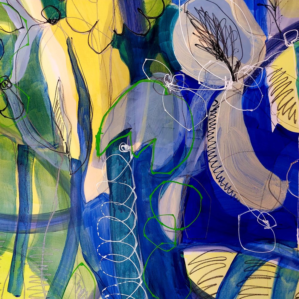 Levendige abstracte bloem door Monika Riethmueller