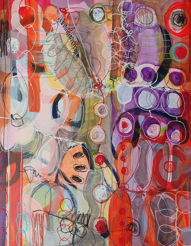 Levendige abstracte stroming door Monika Riethmueller