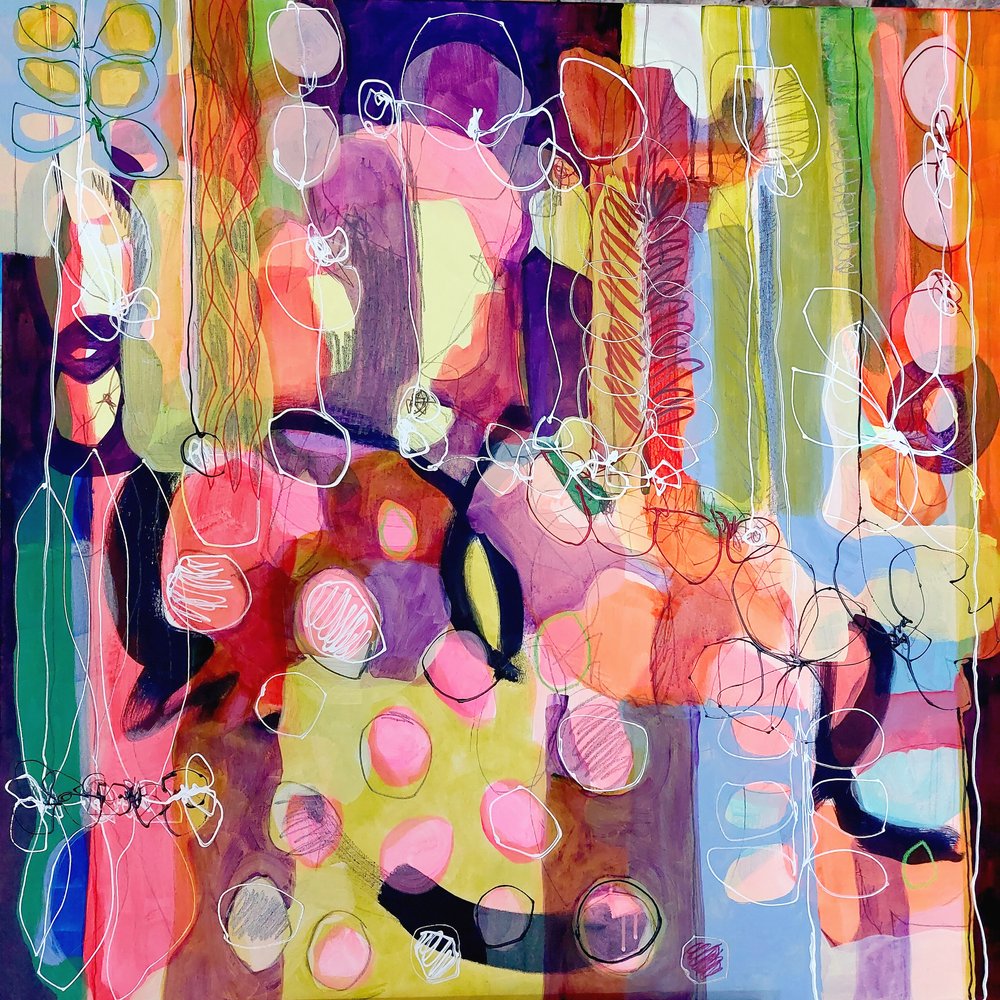 Levendige abstracte vormen door Monika Riethmueller