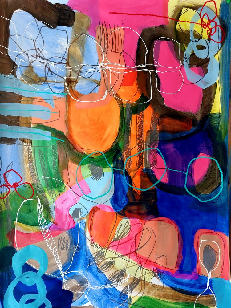 Levendige abstracte vormen door Monika Riethmueller