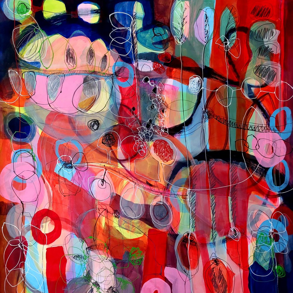 Levendig, organisch en abstract door Monika Riethmueller