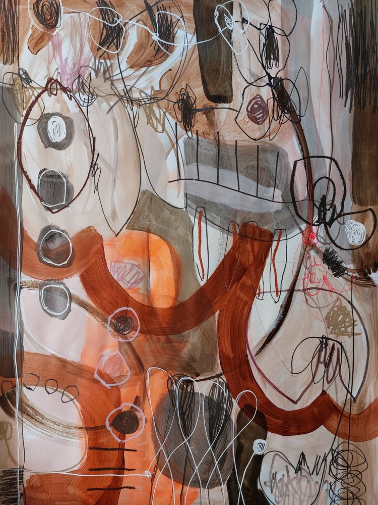 Warme abstracte vormen door Monika Riethmueller