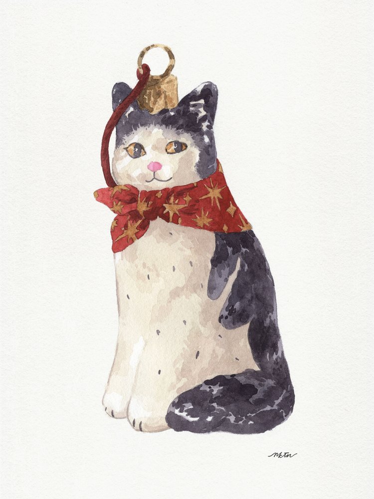 Kerstversiering met kat door NKTN