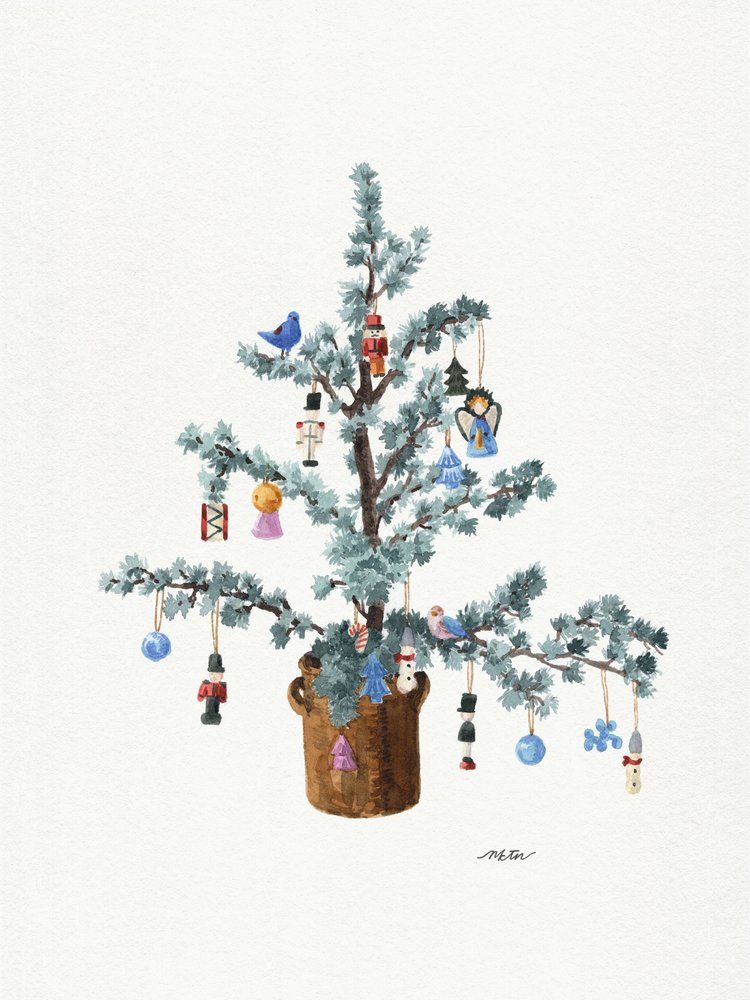 Feestelijke kerstboom in pot door NKTN