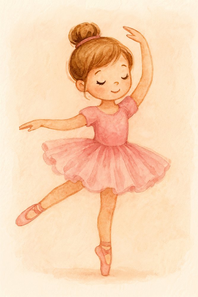 Dromerige roze ballerina door Natalie Bruns