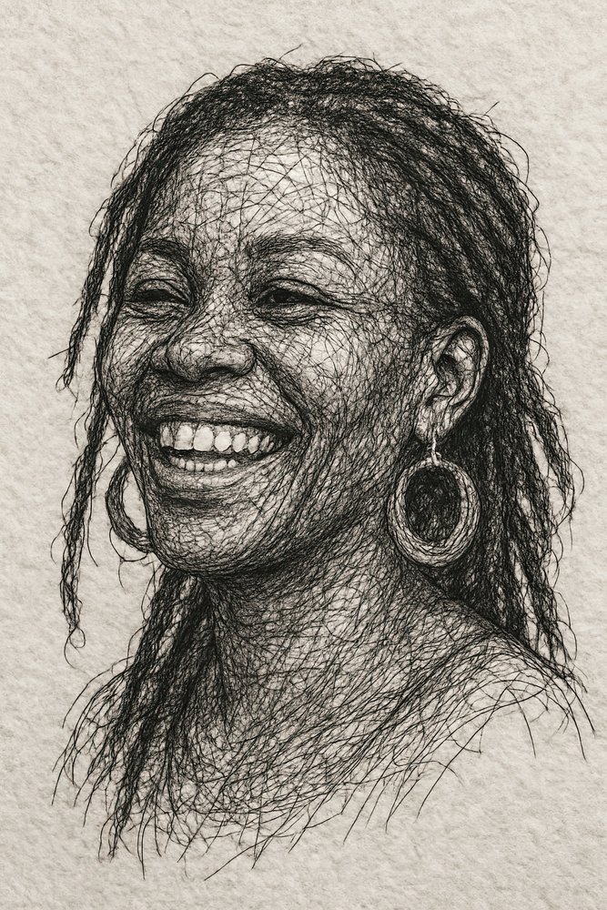 Vrolijke dreadlocks glimlach door Natalie Bruns