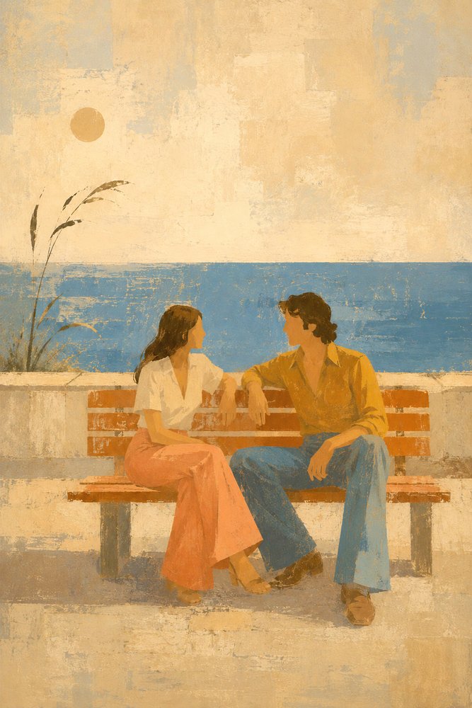 Nostalgisch stel aan zee door Natalie Bruns