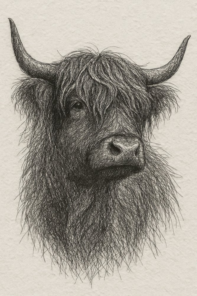 Ruwharige Highland-stier door Natalie Bruns