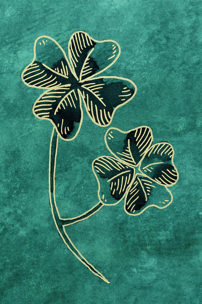 Blauwgroene geluksklavertjes door Natalie Bruns