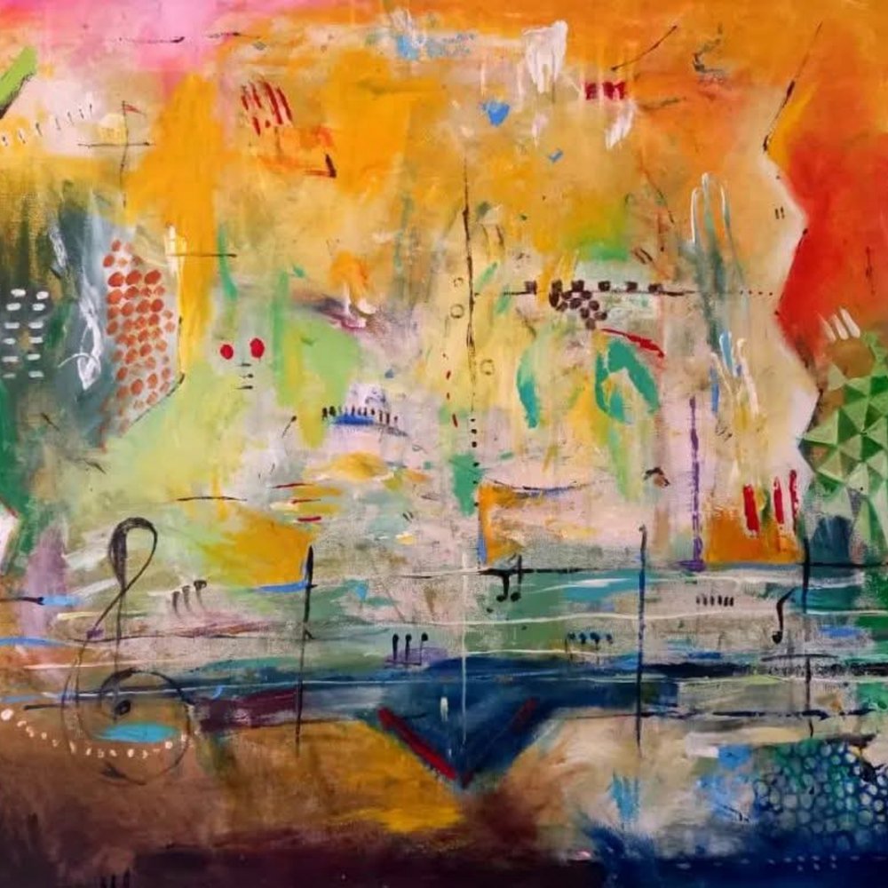 Kleurrijke abstracte melodie door Nico Phooko