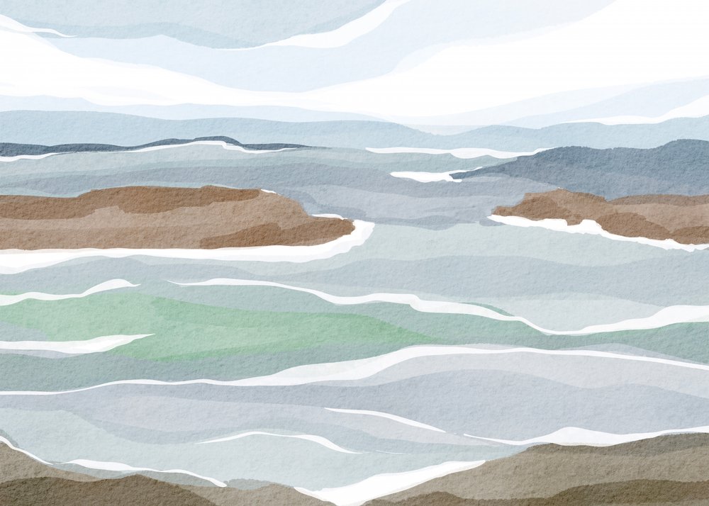 Abstracte oceaanlagen door Nikita Jariwala