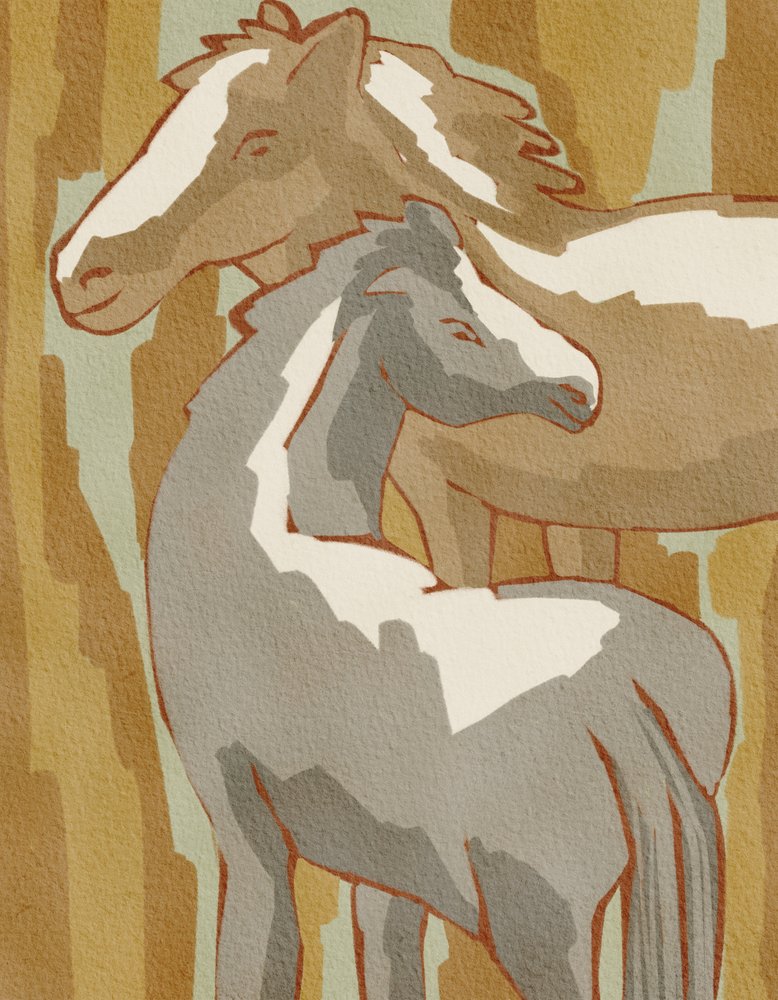 De Calm Horse-familie door Nikita Jariwala