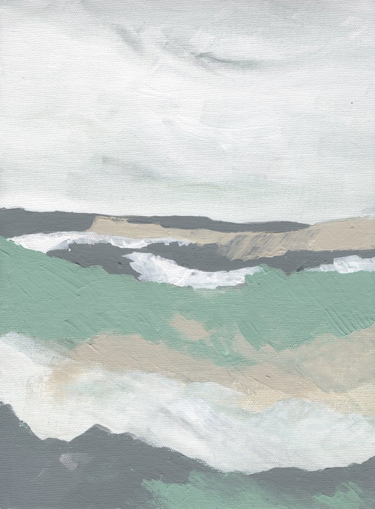 Rustgevende abstracte oceaangolven door Nikita Jariwala