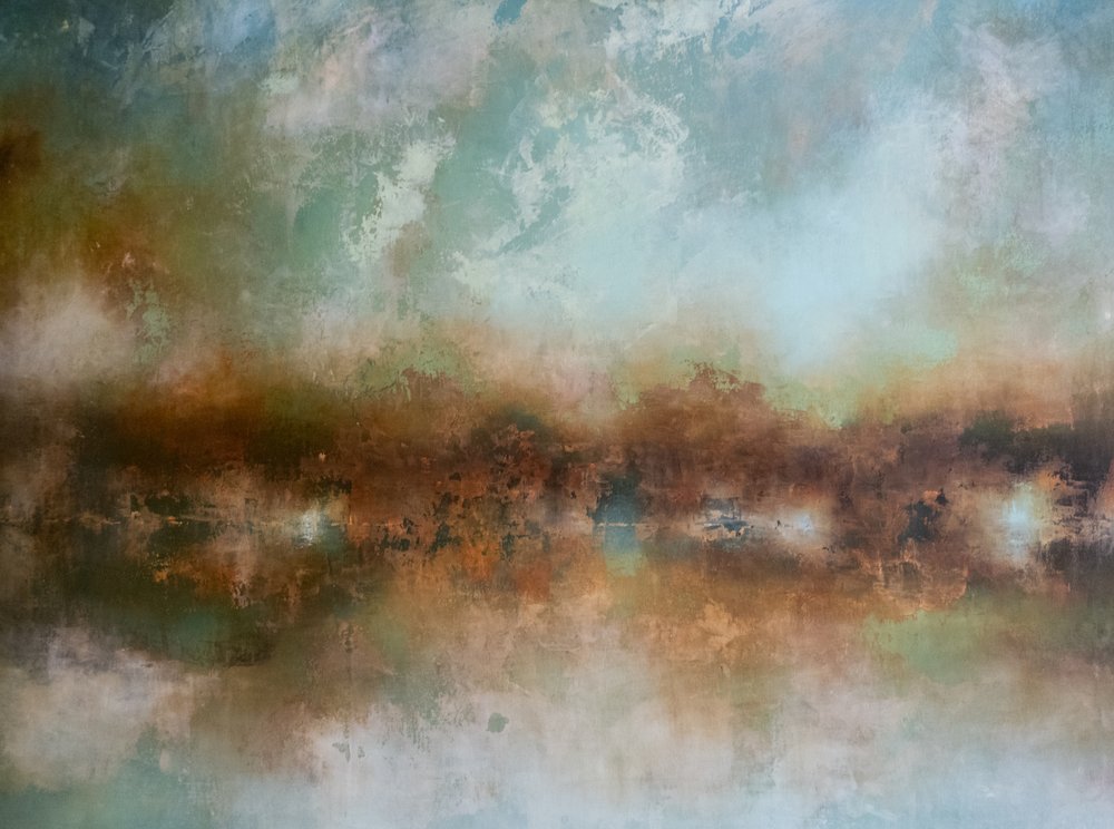 Mistig abstract landschap door Nizaket Sinanovska